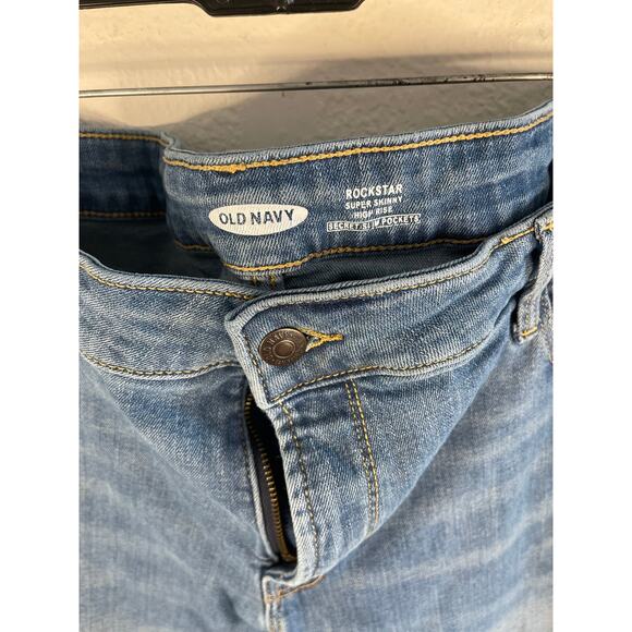 Old Navy Light Wash Rockstar Skinny Jeans Plus Size 16 Long Western Casual - Picture 5 of 10
